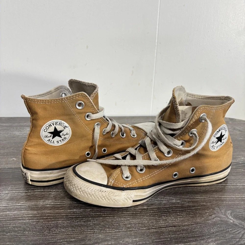 Converse Shoes Mens Size 4 Brown Canvas Chuck Taylor All Star High Top Sneaker